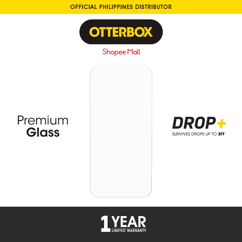 OtterBox Premium Glass Antimicrobial Screen Protector for iPhone 15