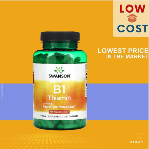 Lowcostph | Swanson, B1, Thiamin, 100 Mg, 250 Capsules | Shopee Philippines