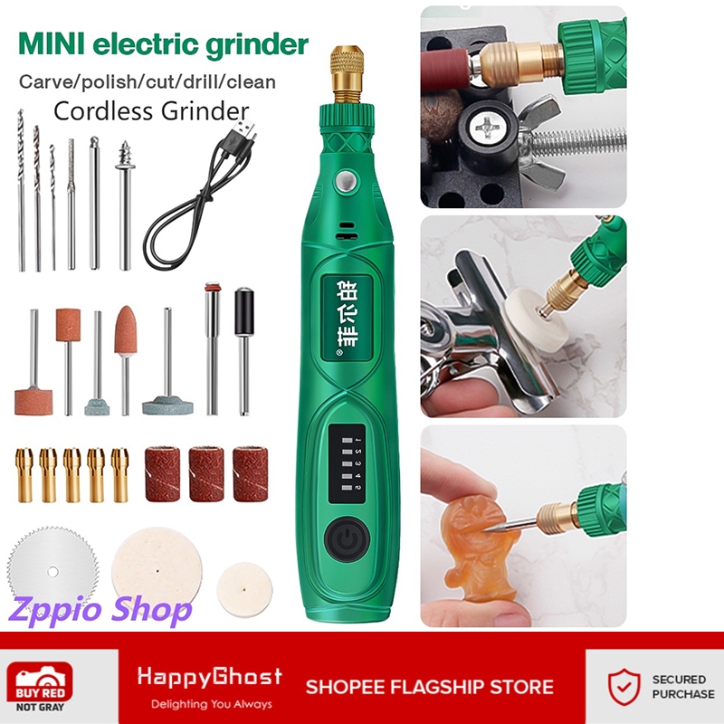 12V Cordless Mini Electric Grinder Set Grinder Tool Set Power Tools For Polishing Carving Miling Shopee Philippines