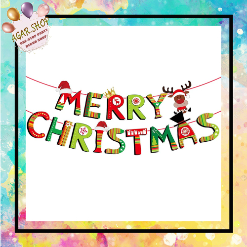 Agar.Shop Merry Christmas Banner Christmas Party Decoration Party ...