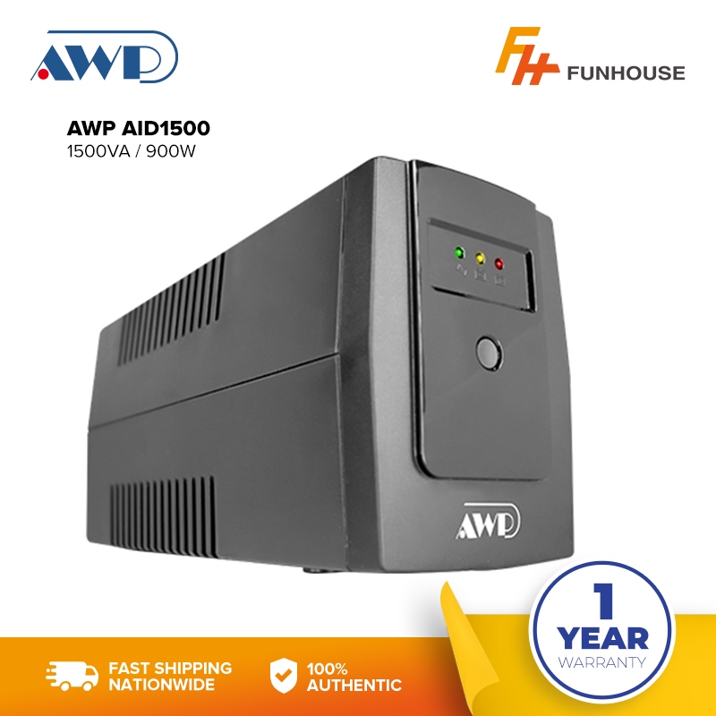 Funhouse | AWP AID1500 Aide 900W-1500VA UPS with AVR Uninterruptible ...