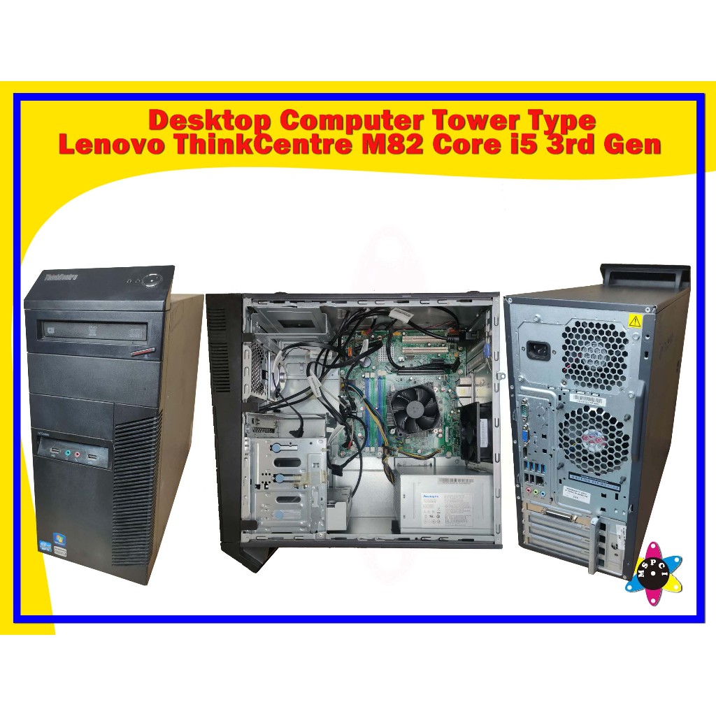 Desktop Computer Tower Type Lenovo ThinkCentre M82 Core i5 3rd Gen No