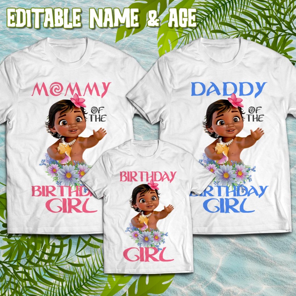 Moana Kid Birthday shirt, Family Matching Moana birthday shirt, Moana ...