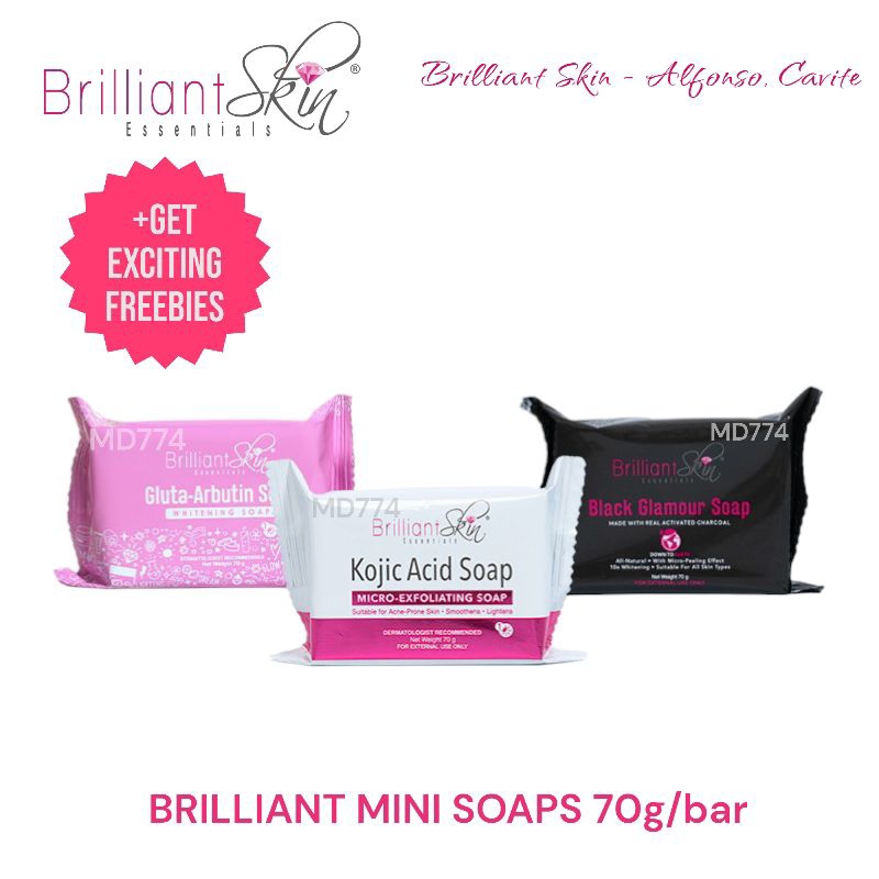 BRILLIANT MINI SOAP | MINI KOJIC ACID SOAP | MINI GLUTA ARBUTIN SOAP ...