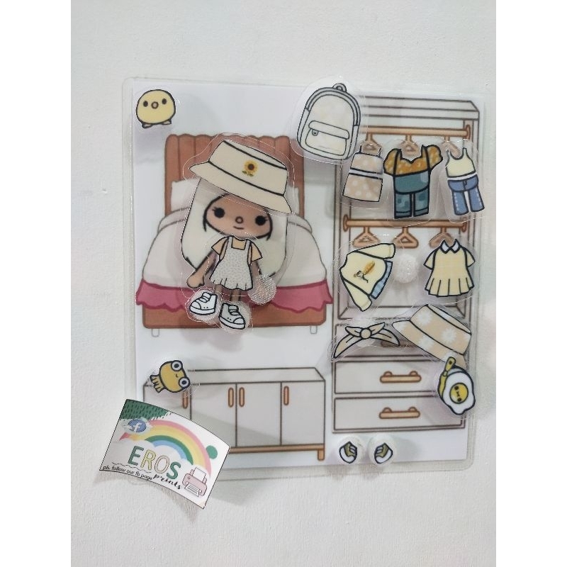 Toca Boca Laminated Paperdoll With Velcro Shopee Philippines
