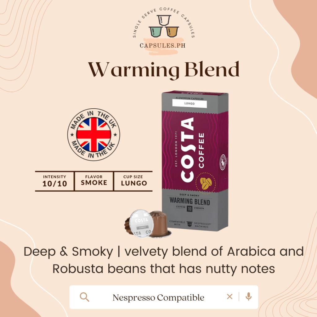 Costa Nespresso Compatible Coffee Capsules 10's Shopee Philippines