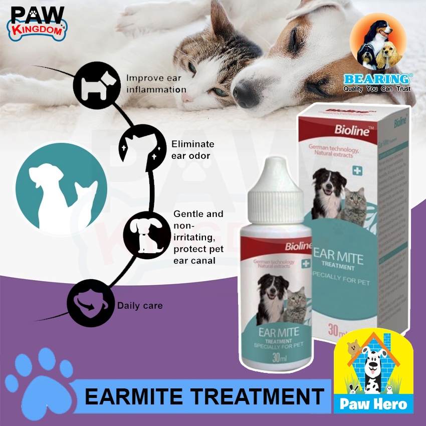 Bioline Ear Mite Treatment 30ml for Dogs Cats by PAW HERO Shopee Philippines