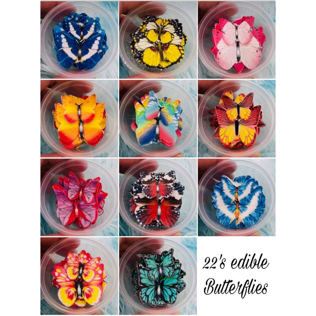 Edible Wafer Paper Butterflies 22's Shopee Philippines