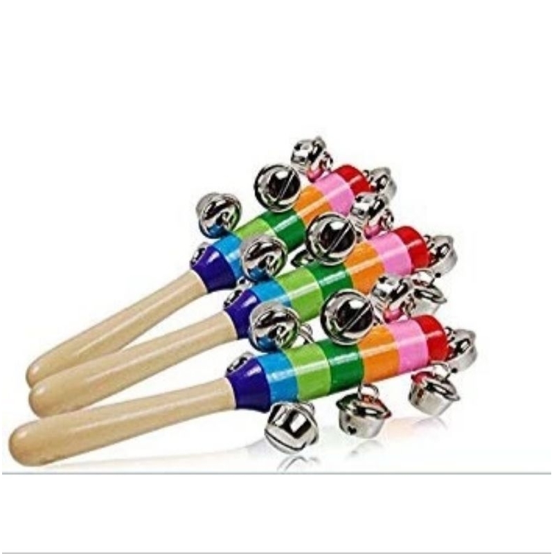 Kids Wooden Rainbow Musical Instrument Bell Stick | Shopee Philippines