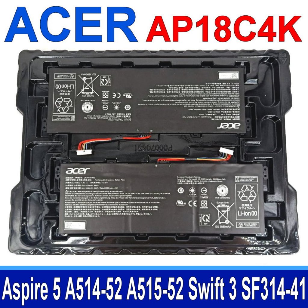thumbnail image 2 of New AP18C8K Battery For Acer Swift 3 SP314-54N SF314-42 A514-54 A514-53 Laptop – Vital Trade International 2 of 10