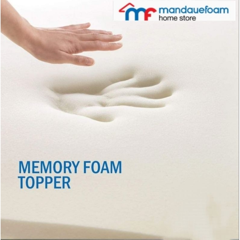 Mandaue Foam Authentic MEMORY FOAM TOPPER Breathable Knit Cover with