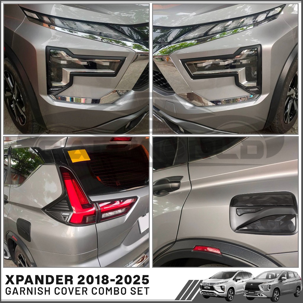 XPANDER 2018 2025 GARNISH COVER COMBO SET MATT BLACK / CHROME (2019