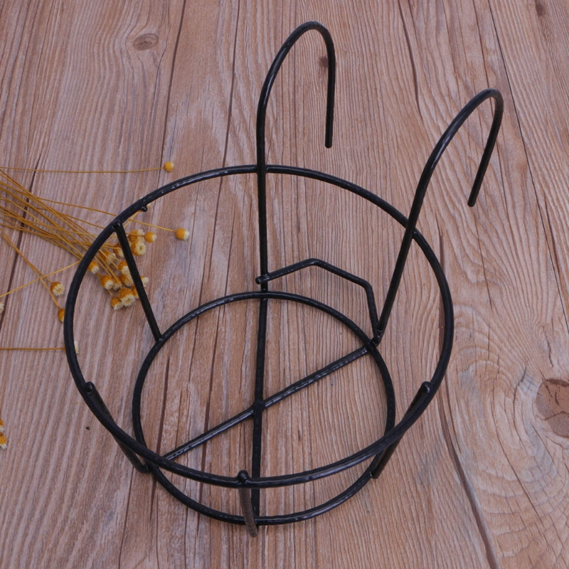 Round Flower Pot Rack Iron Hanging Rack Railing Fence Balcony ...