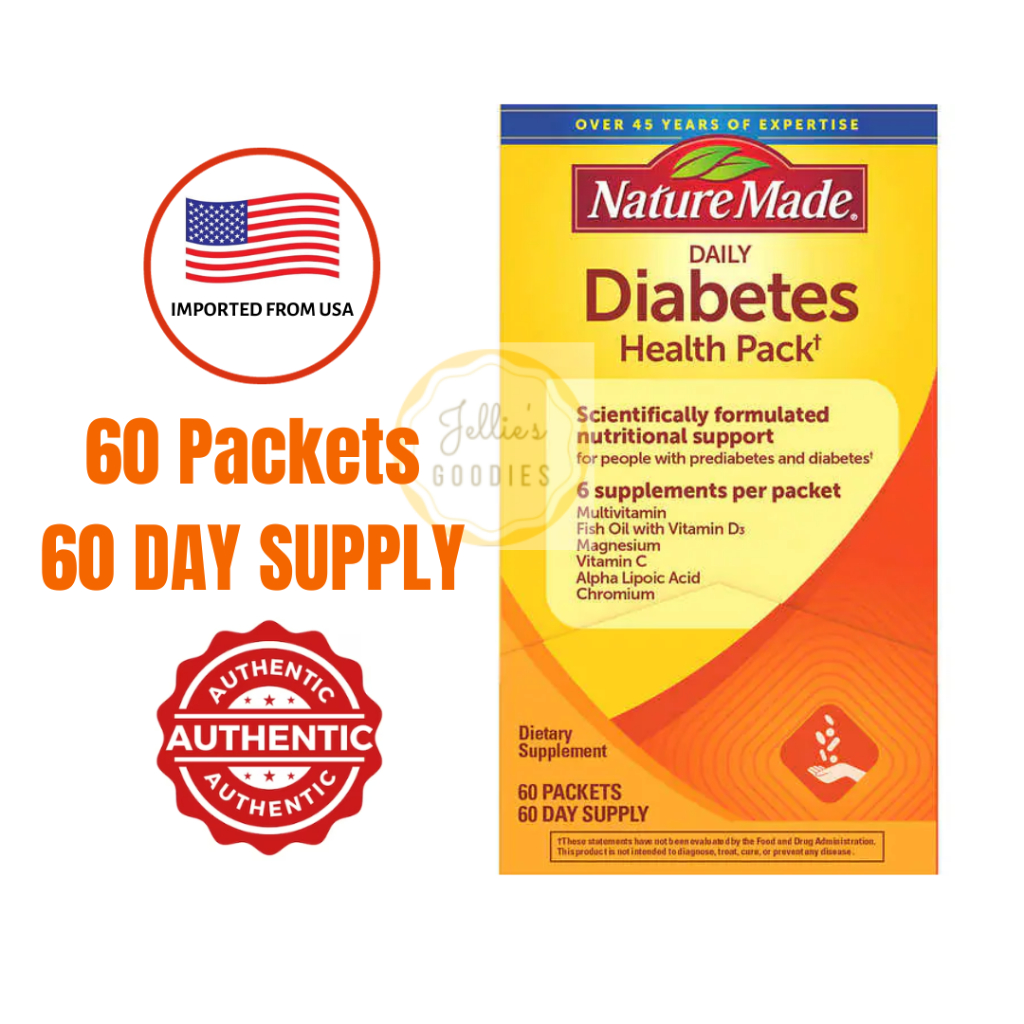 Nature Made Diabetes Health Pack 60 Day Supply 60 Packets Diabetic 