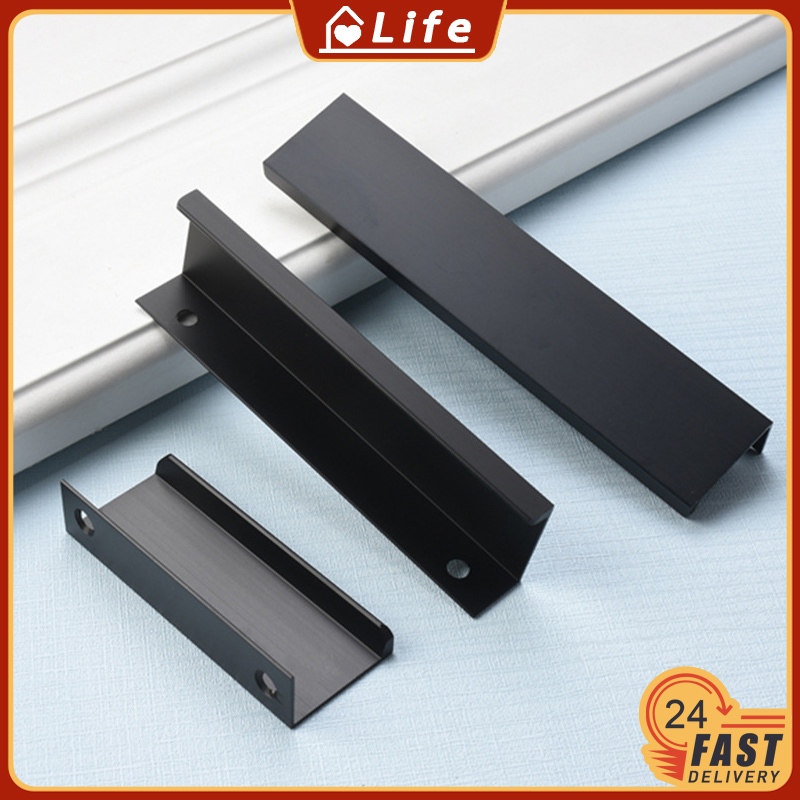 1 PC Aluminum Hidden Cabinet Handle Mount Finger Edge Pull Concealed ...