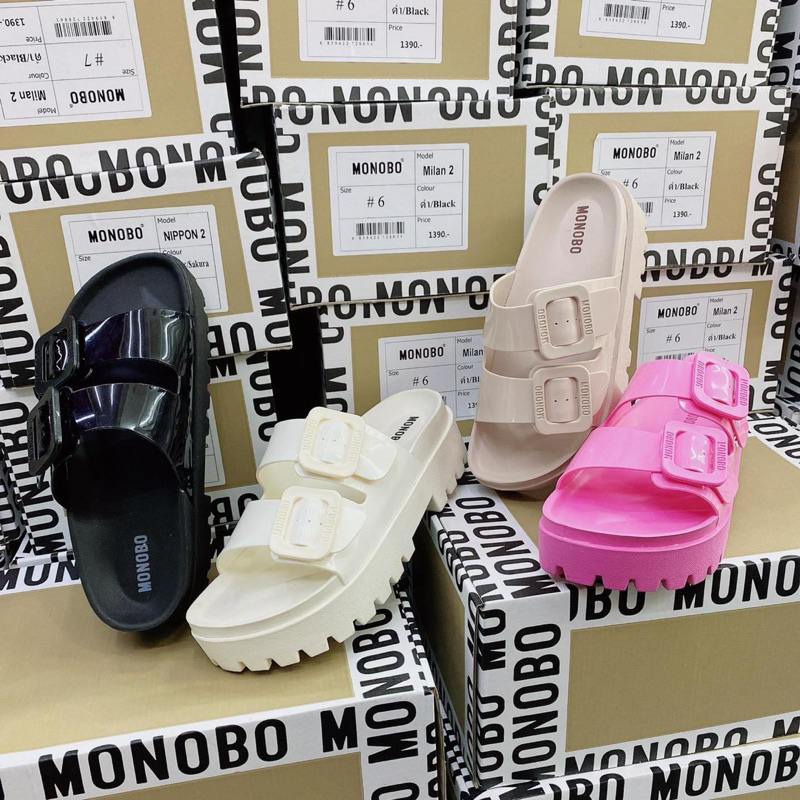 MytrendyCo ONHAND Monobo Platform Sandals Super Jello 2 Straps Jelly ...