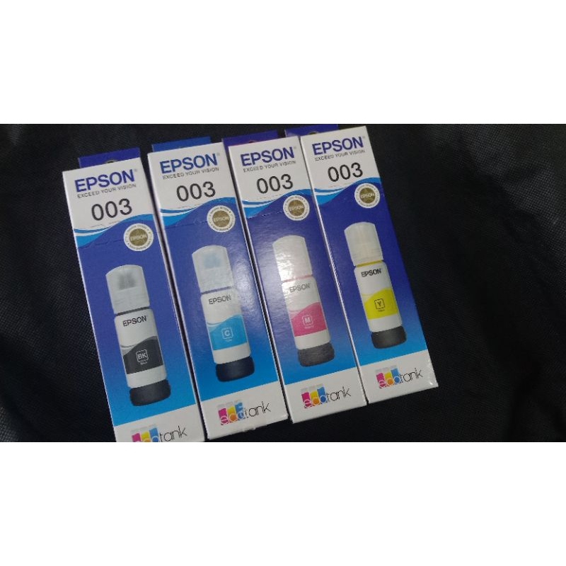 Epson 003 Black Cyan Magenta Yellow Genuine Ink for Epson L3110 L3210 ...