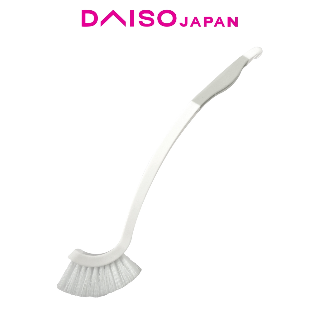 Daiso Curved Toilet Brush with Rubber Grip in White Shopee Philippines