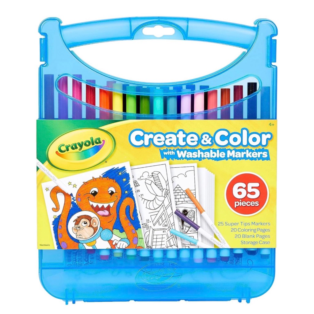 Crayola Super Tips Coloring Art Case SuperTips Washable Markers, 65 ...