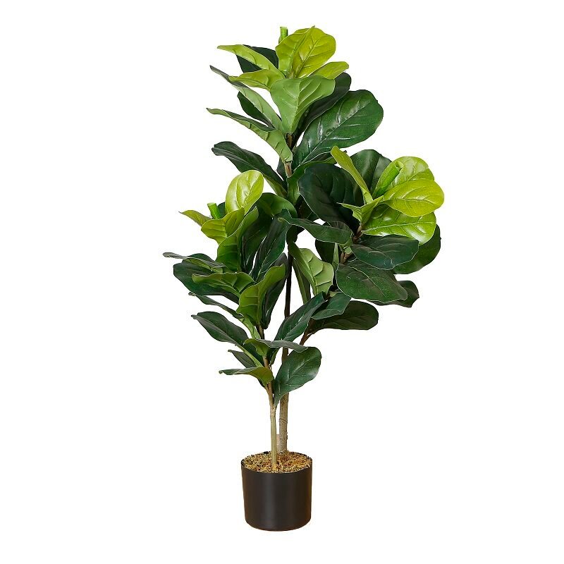 Artificial Plants Artificial Fiddle Tree Plastic Plant Fiddle Leaf Fig ...