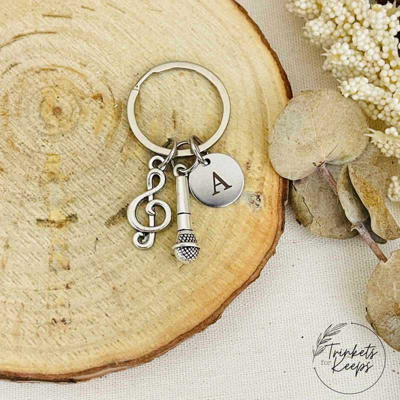 Microphone Keychain Music Keychain Guitar Piano Ballerina Saxophone Personalized Keychain Shopee Philippines