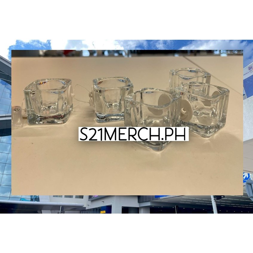S21 IKEA Genuine GLASIG Tealight holder, clear glass, 5x5 cm Shopee