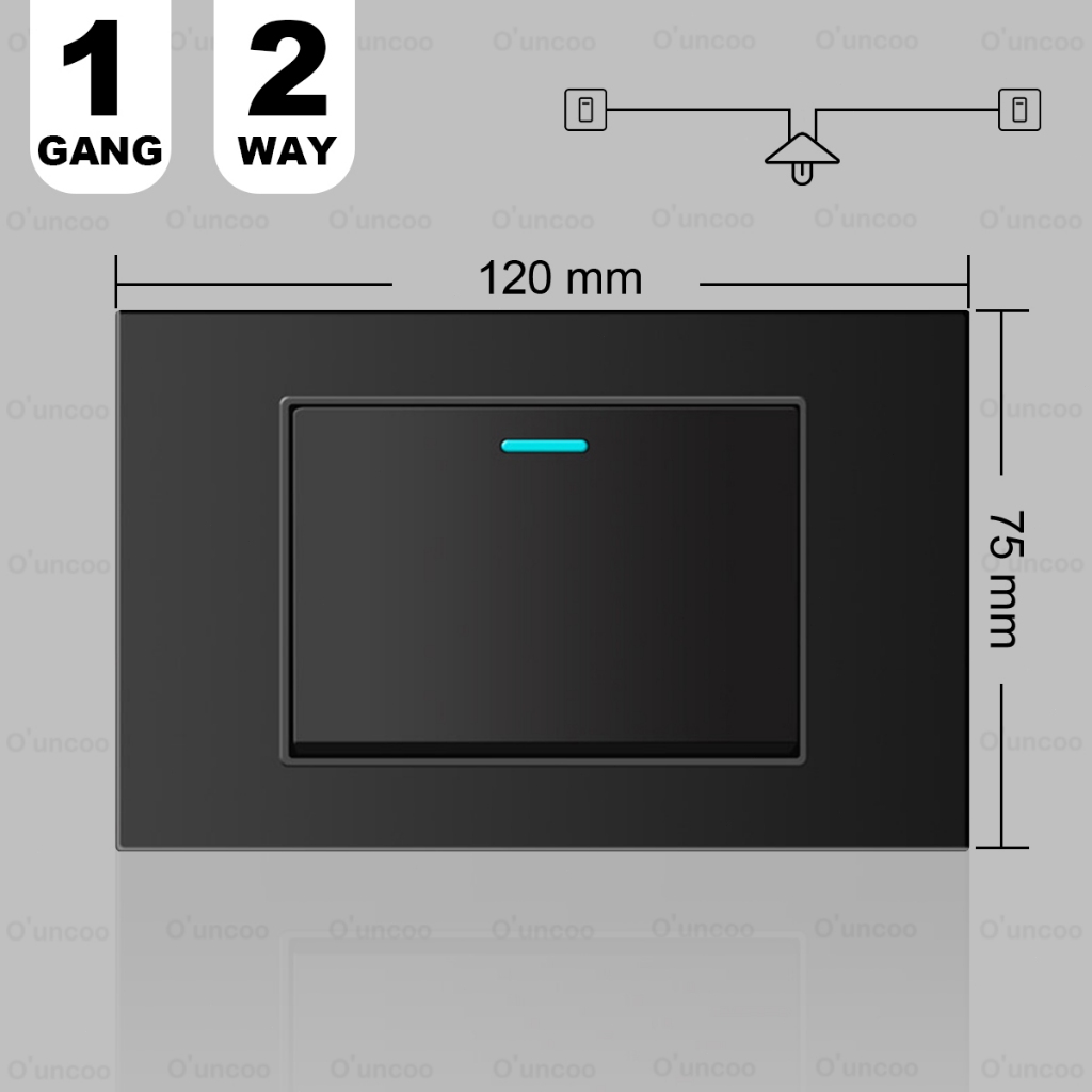 O'uncoo Switch Outlet Wide Series Wall Socket Duplex Outlet TV TEL. LAN 1/2/3 Way