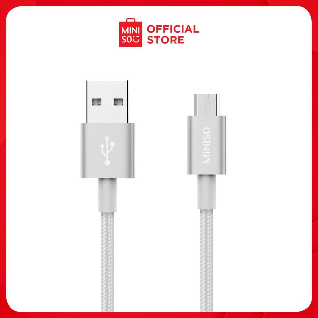 MINISO Micro Data Cable Silvery Connector Shopee Philippines