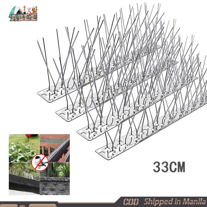 33cm Stainless Steel Bird Spikes Outdoor Anti-Climb Security Fence ...