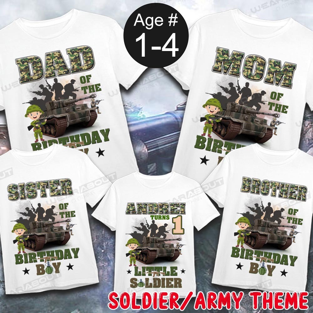 Army birthday design for kids little soldier birthday design for kids