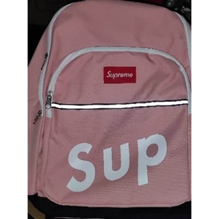 Pink hot sale supreme bookbag