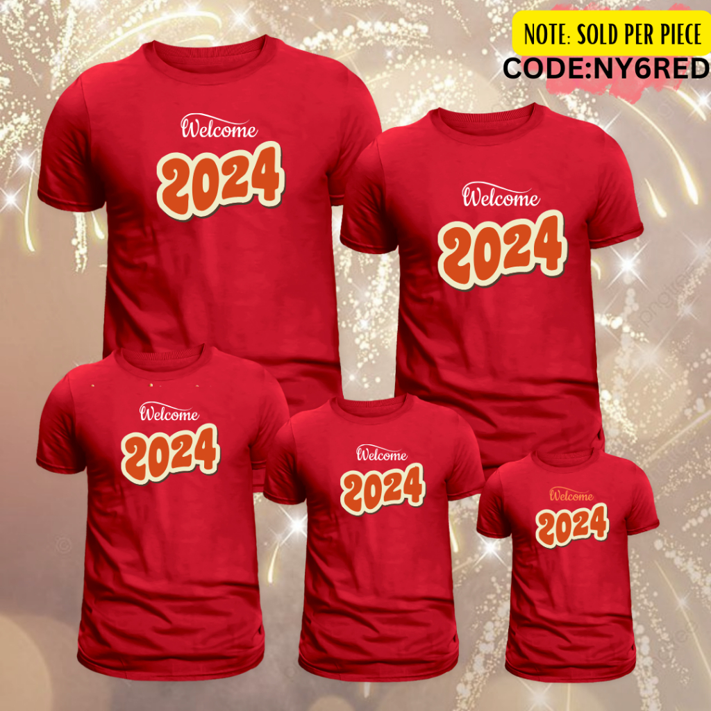 CUSTOMIZED HOLIDAYS FAMILY TSHIRTS I HAPPY NEW YEAR 2024 I MERRY