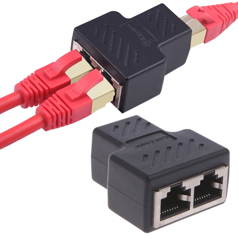 1 To 2 Way RJ45 Coupler (Connects One Device at a Time) LAN Ethernet ...