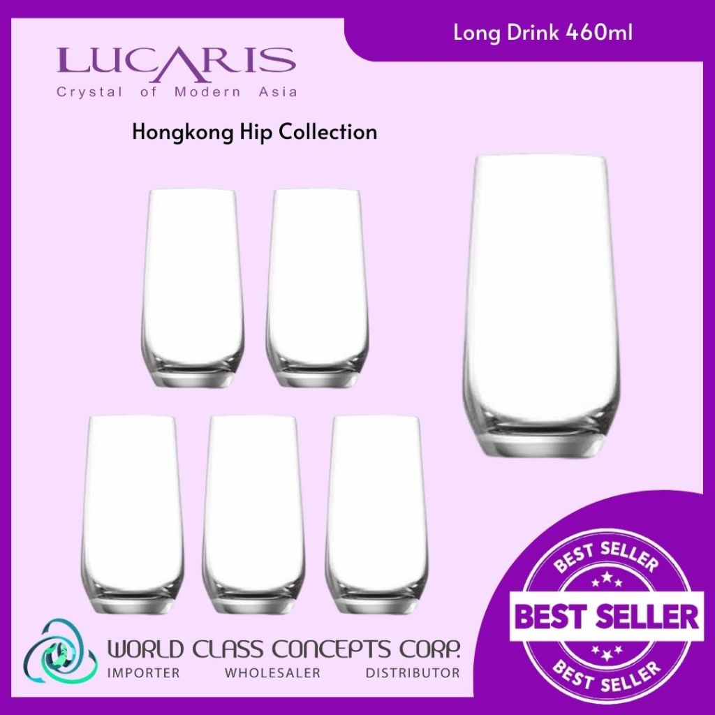 Lucaris Glassware Hong kong Hip Long Drink Water Juice Drinking Glass