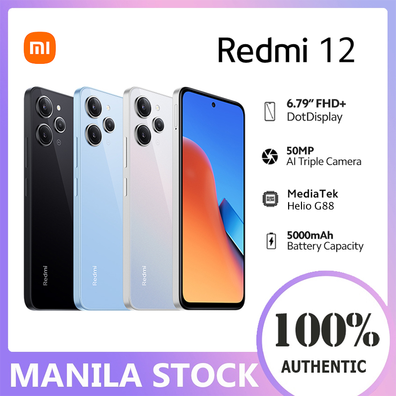 Xiaomi Redmi 12 8+128/256GB Global Version in 1 Year Warranty Helio G88 ...