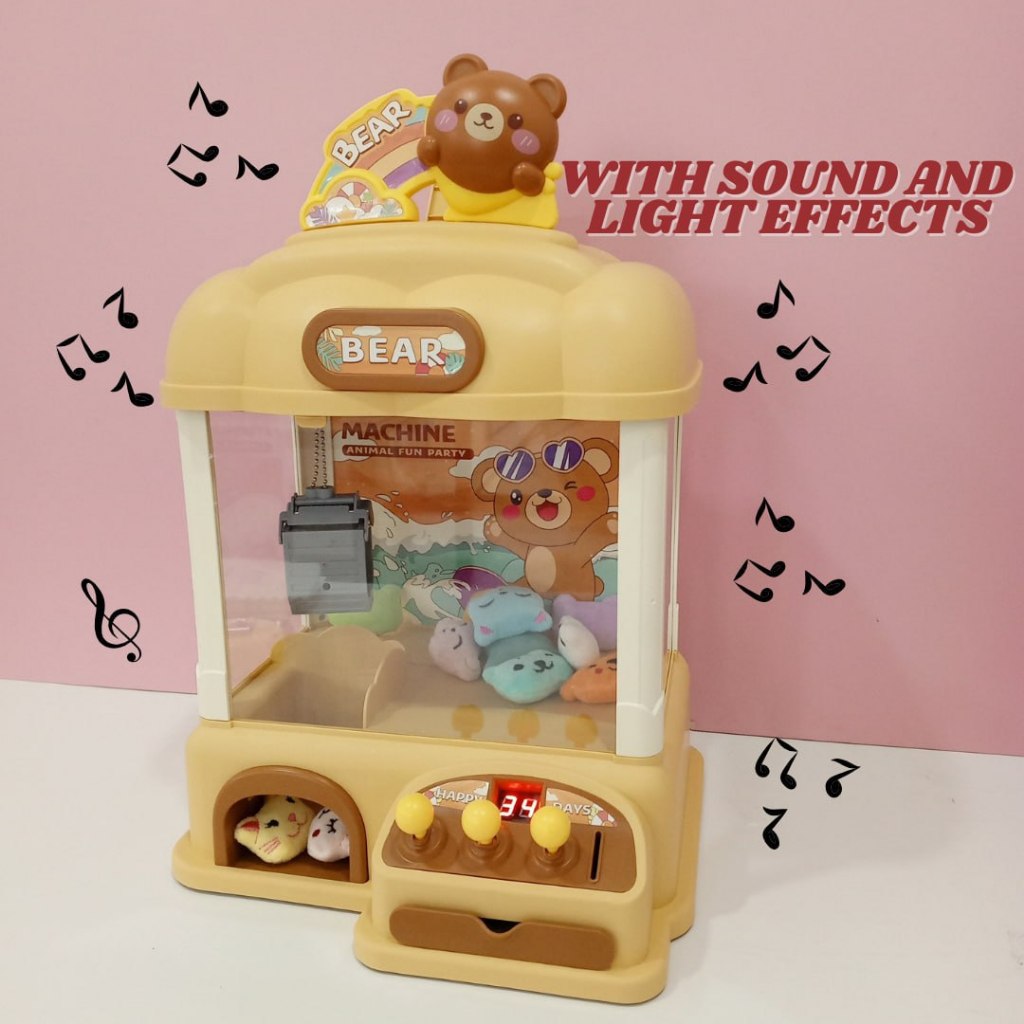 Rainbow Rabbit and Bear Large Claw Machine Arcade Claw Machine | Shopee ...