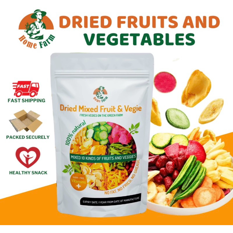 Homefarm Dried Mixed Fruits And Vegetables Crispy Assorted Snack 12 in