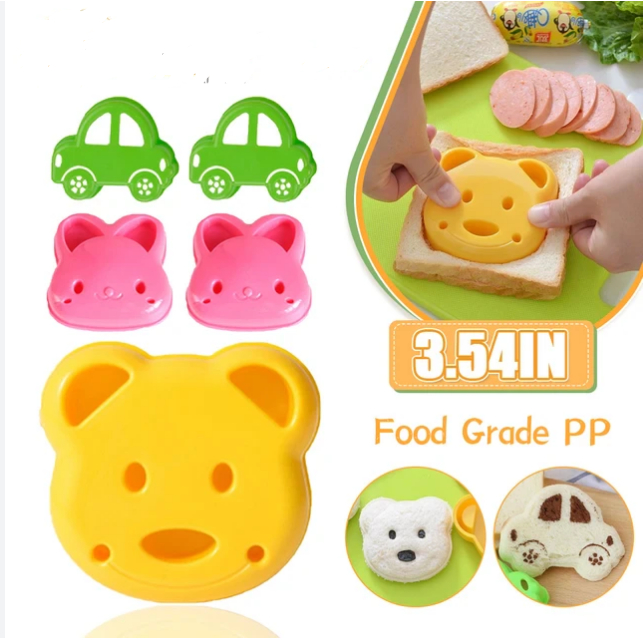 mshop-Cartoon Bear Rabbit Shaped Sandwich Mould Toast Cutter DIY ...
