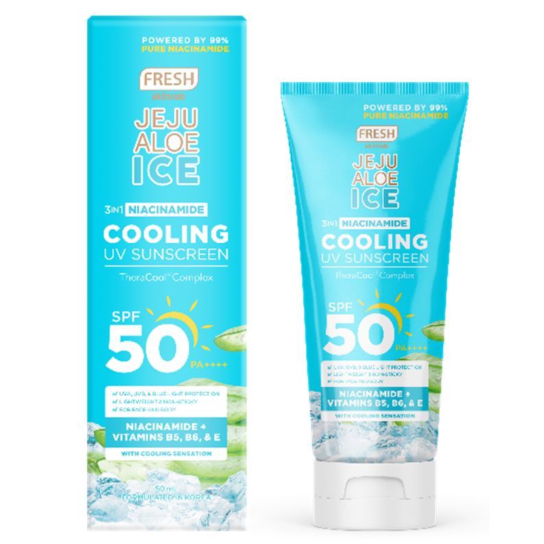 Fresh Jeju Aloe Ice UV Cooling Sunscreen SPF50 50ml [New Look] Shopee