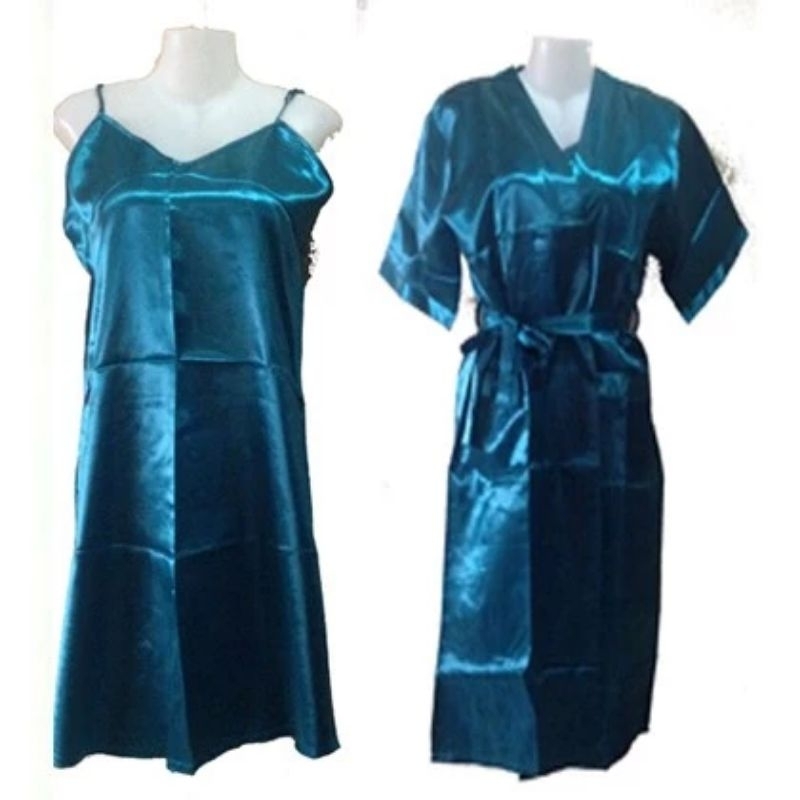 Ladies 2in1 silk bathrobe Shopee Philippines