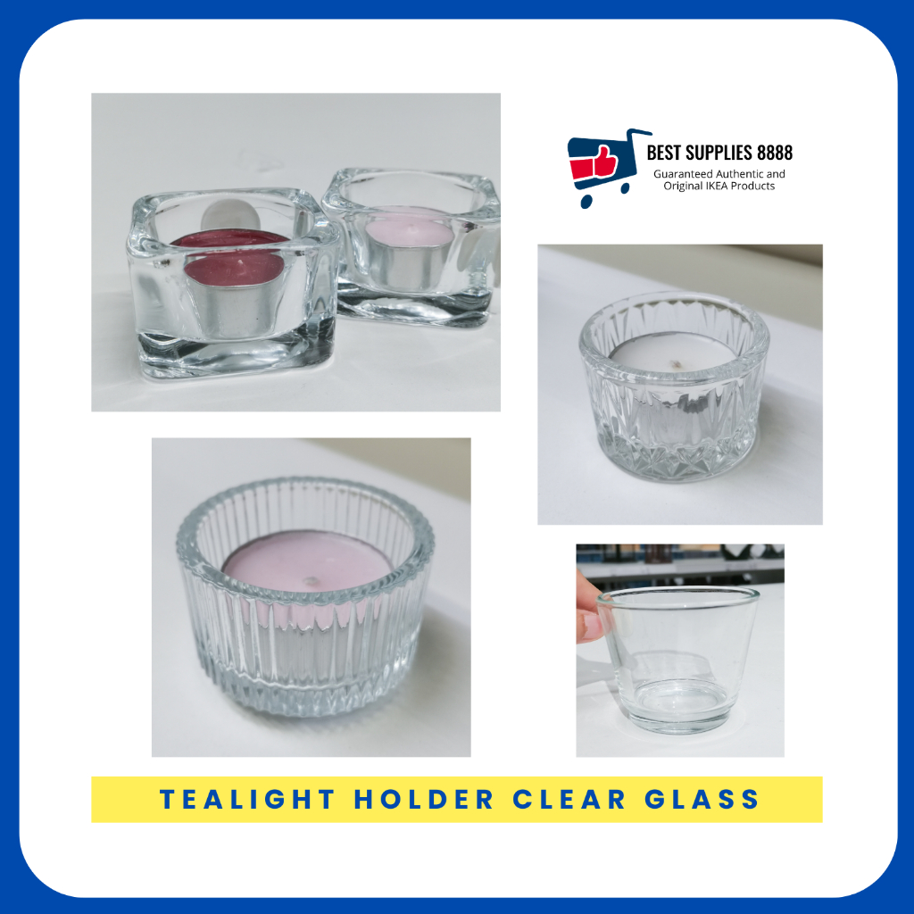 BestSupplies IKEA GLASIG Tealight candle holder, clear glass, small