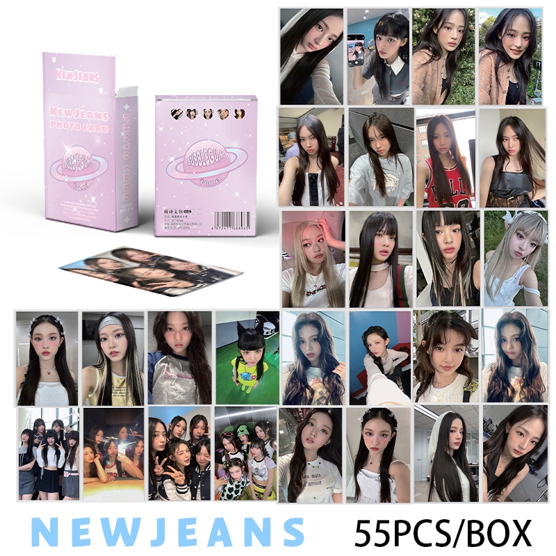 50/55pcs/box EN Twice Straykids IVE BINI Laser Cards Holographic ...