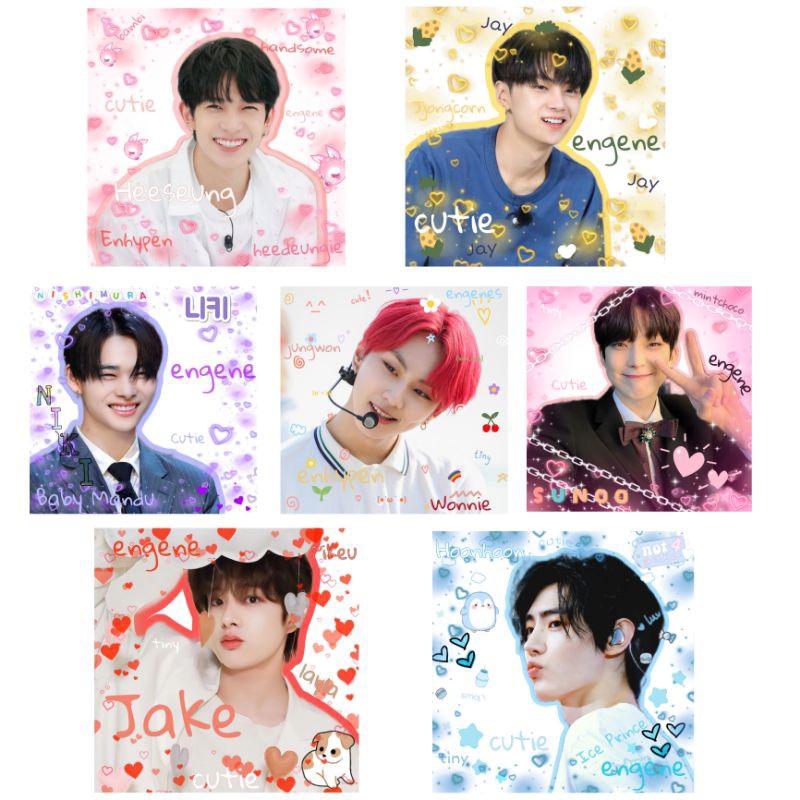 20 50 100 Pcs Enhypen Mail Sticker Glossy Shopee Philippines