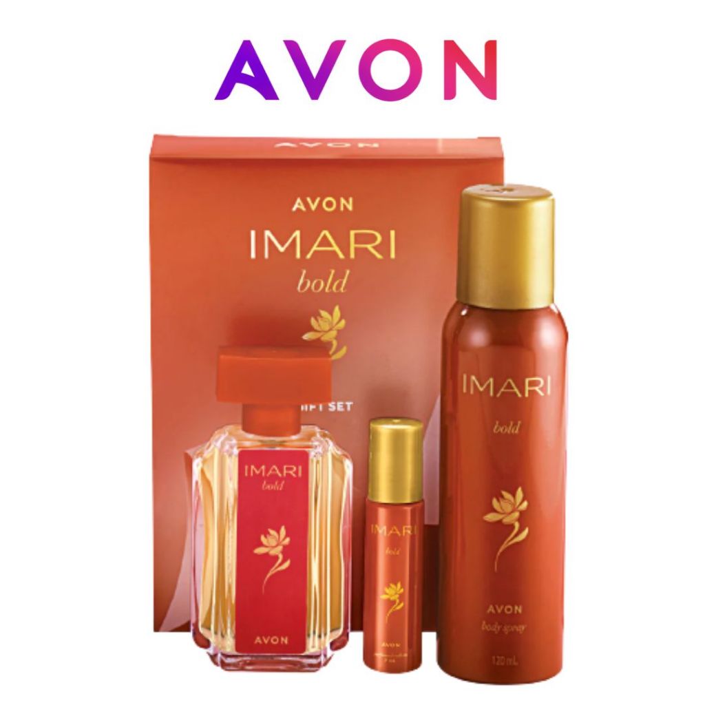 AVON IMARI BOLD MOTHER`S DAY GIFT SET PERFUME TOILETTES BODY SPRAY 50ML 120ML 9ML