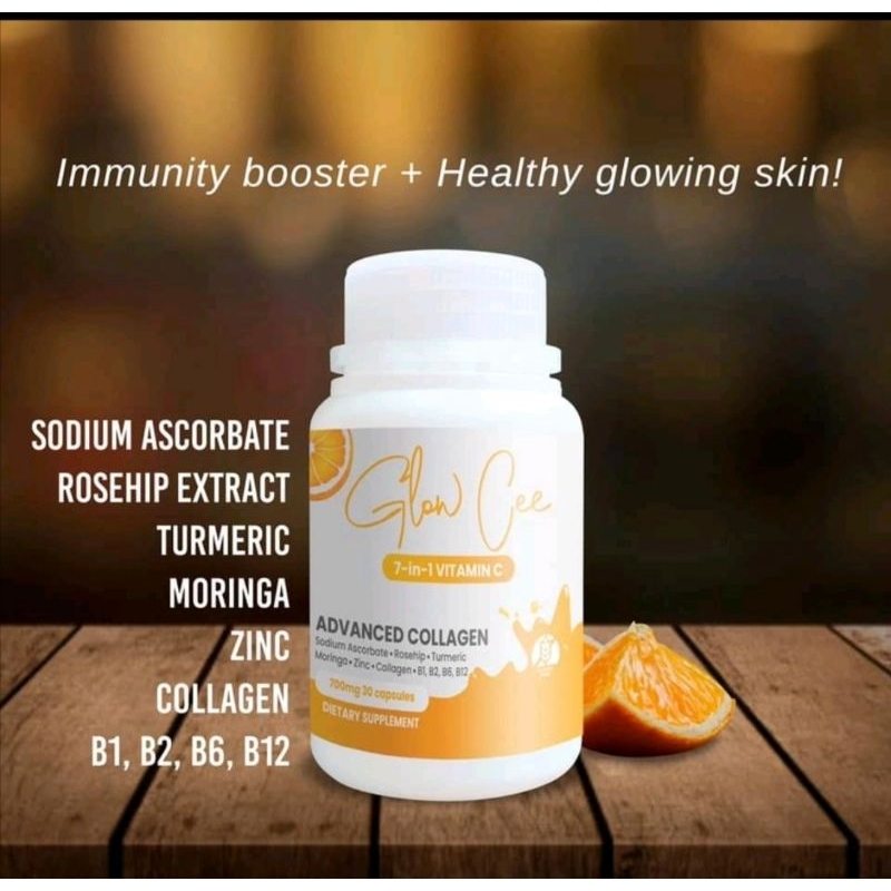 GlowCee 7in1 Vitamin C with Collagen Zinc 700 mg Capsule Shopee