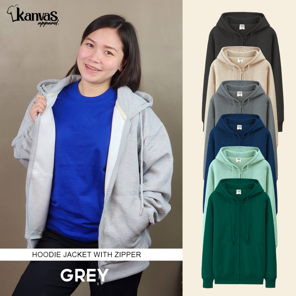 Pullover Hoodie Jacket with Zipper Plain Jacket Unisex for men and