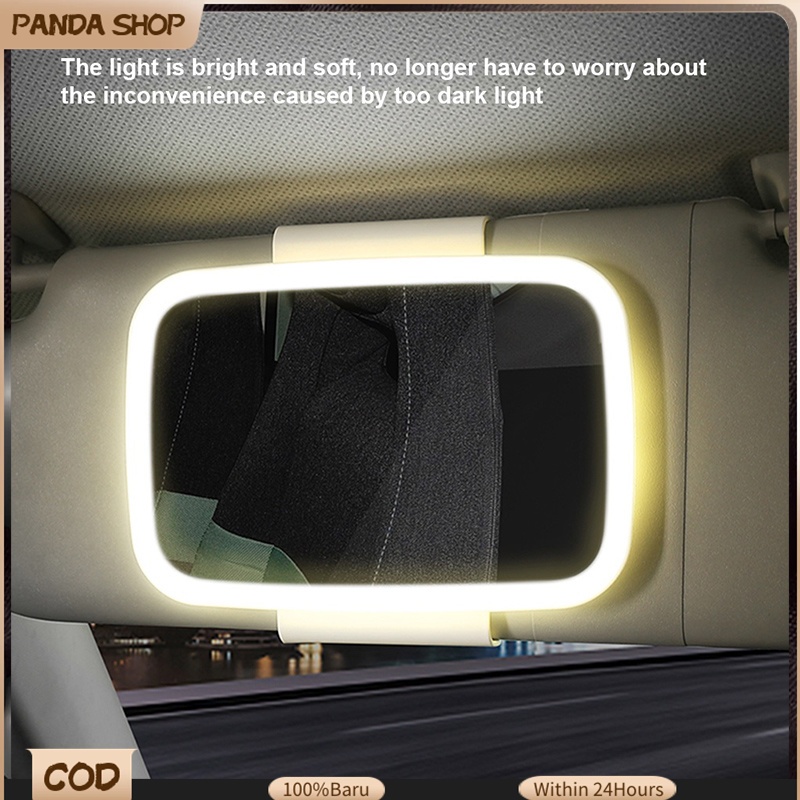 LED Car Vanity Mirror Universal Sun Visor Mounted Vanity Mirror LED