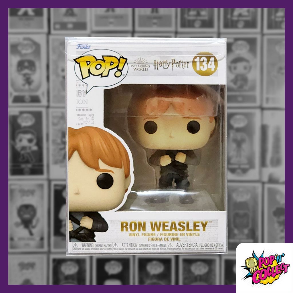 Funko Pop! Harry Potter - Ron Weasley 134 W  Free Protector 