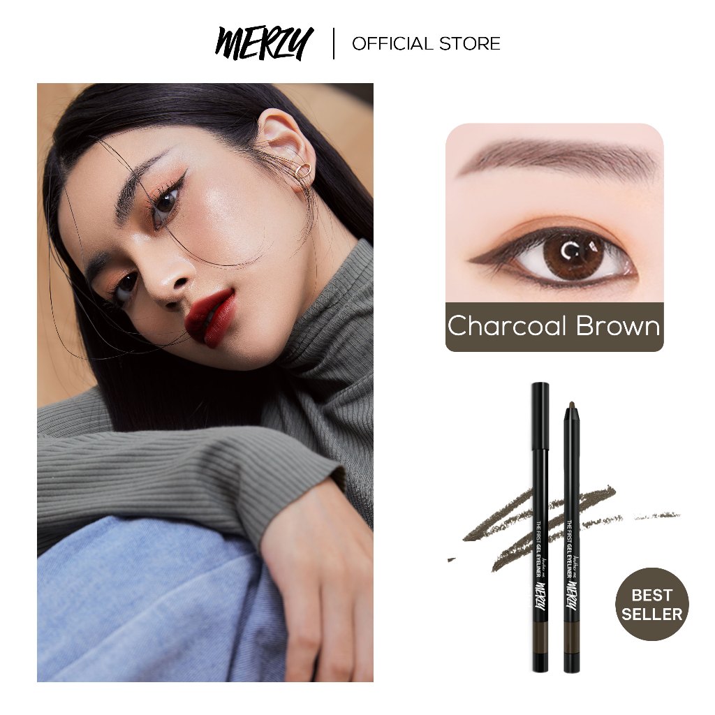 Merzy The First Gel Eyeliner G11 Charcoal Brown [long lasting ...