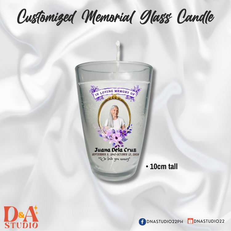 Customized Memorial Glass Candle (10CM Tall) Shopee Philippines